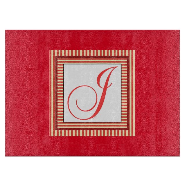 ANFANG J MONOGRAM SCHNEIDEBRETT (Vorderseite)