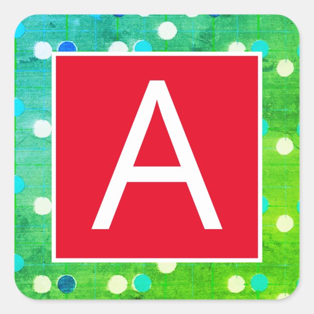 ANFANG-STICKER FÜR ENVELOPEN ODER CHRISTMAS QUADRATISCHER AUFKLEBER (Vorderseite)