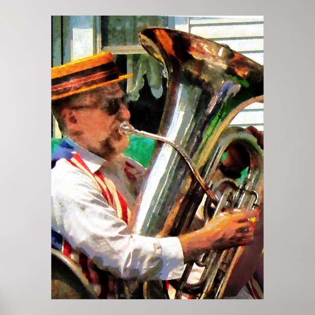 ANFANG UNTER $20 - Tuba Player Poster (Vorne)
