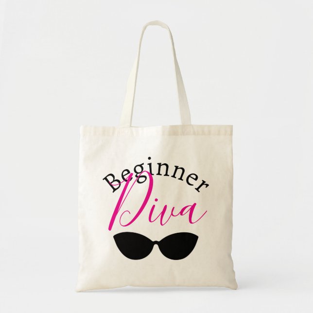 Anfänger Diva Sassy Funny Zitat Tragetasche (Vorne)