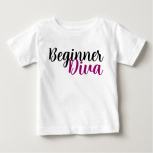 Anfänger-Diva Zitat Süß Frech Baby T-shirt