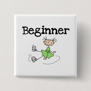 Anfänger-Eislauf-T-Shirts und Geschenke Button