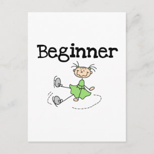 Anfänger-Eislauf-T-Shirts und Geschenke Postkarte