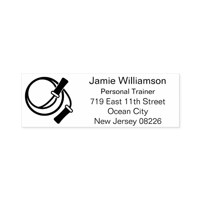 Anfänger Fitness Überspringen Rope Rücksendeadress Permastempel (Design)