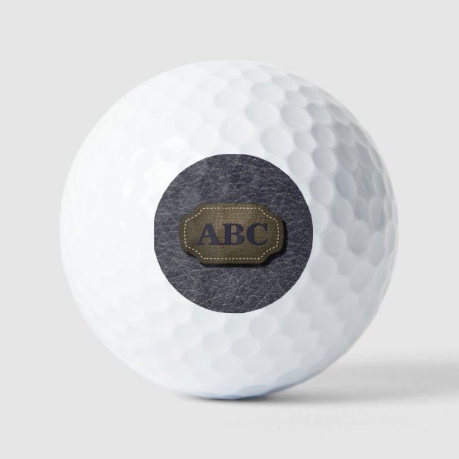 Anfänglich ändern, Leder-Abzeichen-Leder-Leder-Aus Golfball (Vorderseite)
