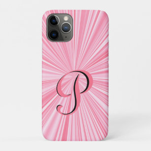Anfänglich das Trendy Hot Pink Color Burst Monogra Case-Mate iPhone Hülle