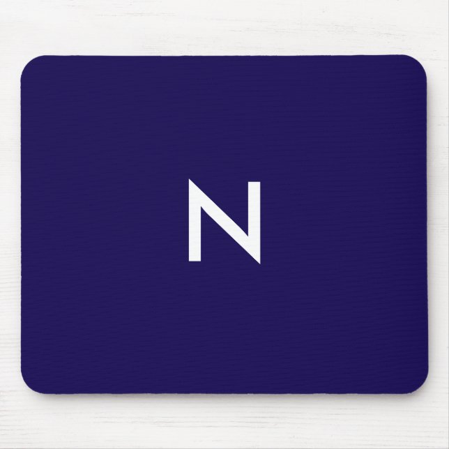 Anfänglich moderne dunkelblaue Minimalistische Mon Mousepad (Vorne)