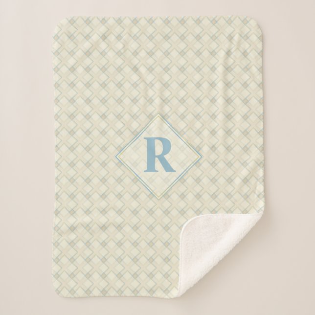 Anfänglich Nice Abstrakt Blue & Golden Transparenc Sherpadecke (Vorderseite)