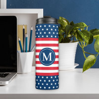Anfänglich Red White Blue Custom Monogram