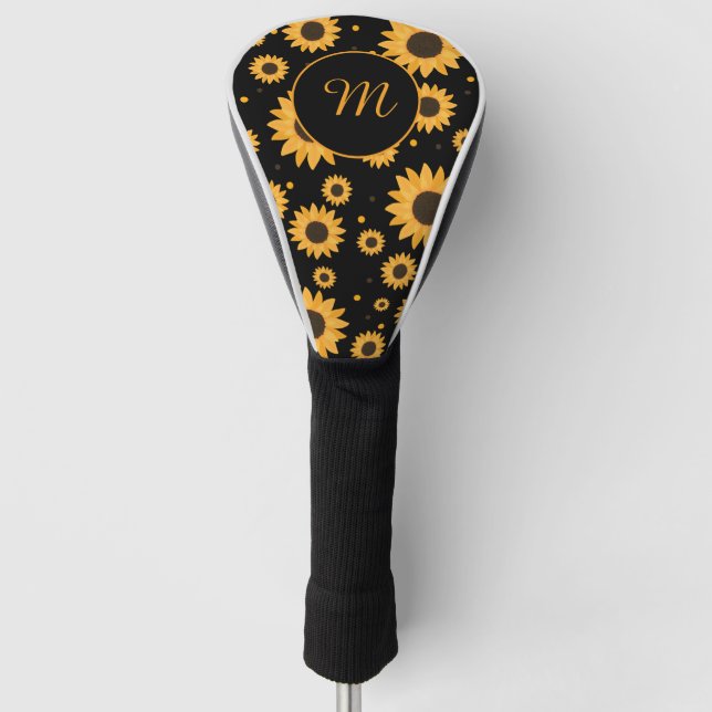 Anfängliche Blütenmonogramm Golf Headcover (Vorderseite)