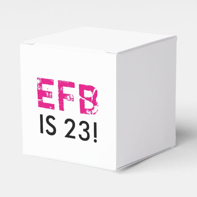 Anfängliche Geburtstags-Bevorzugung Geschenkschachtel (Vorderseite)