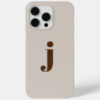 Anfängliche moderne einfache Monogramm-Beige