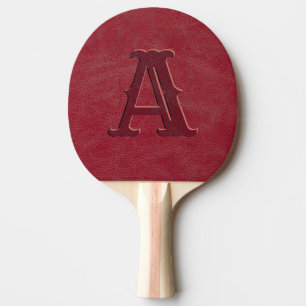 Anfängliche rote Ledertextur Tischtennis Schläger
