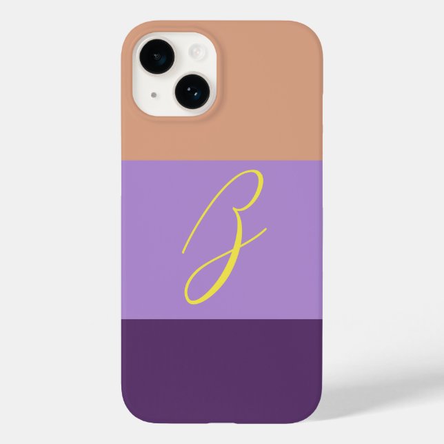 Anfänglicher Anfangsbuchstabe des eleganten Farbbl Case-Mate iPhone Hülle (Rückseite)