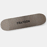 Anfänglicher Blick auf das graubraune Schachbrett  Skateboard<br><div class="desc">Fügen Sie einen beliebigen Namen oder Initialen,  die Sie auf diesem tollen Design gewollt - In meinem Shop finden Sie viele personalisierte Skateboarddesigns und Skateboard T - Shirt,  Hoodies,  Backpacks,  Blankets und mehr.</div>