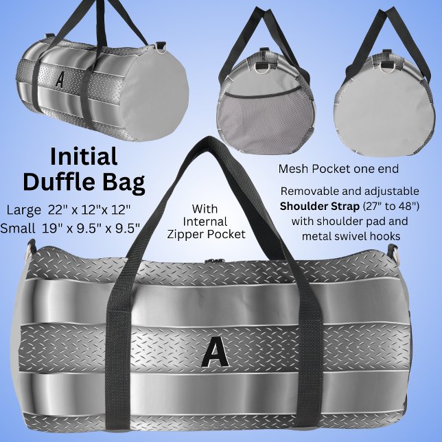 Anfänglicher Blick auf graues Metal Duffle Bag (Von Creator hochgeladen)