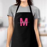 Anfänglicher Name des modernen Schwarz-Pink-Monogr Schürze<br><div class="desc">Personalisiert Custom Erstellen Sie Ihre eigene moderne Schwarz-Rosa Initial Name Monogram Schürze. Diese lustige und stilvolle Schürze ist perfekt für jeden, der will, eine personalisierte und mädchenhafte Touch in sein Arbeitskleid einzufügen. Ob Sie ein Zuhause-Koch sind, der köstliche Speisen zubereitet, ein Friseur auf der Suche nach einer schicken und praktischen...</div>