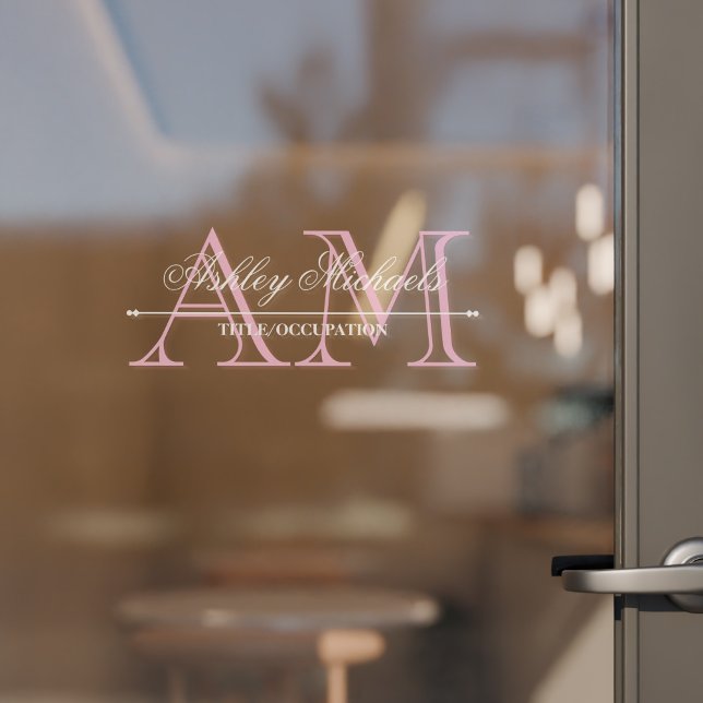 Anfänglicher Name des Monogramms für das Skript Ro Fensteraufkleber (Von Creator hochgeladen)