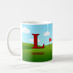 Anfänglicher Name H I J K L M N Golf Green ändern Kaffeetasse
