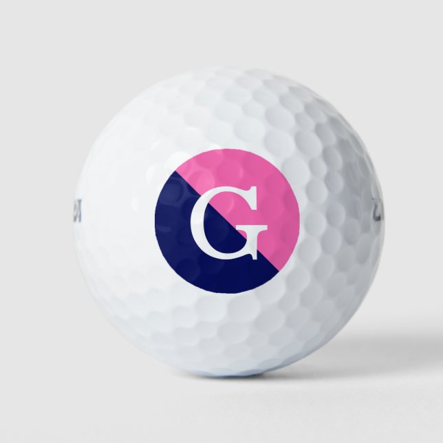 Anfängliches Monogramm für das 2-Tone-Diag in heiß Golfball (Vorderseite)