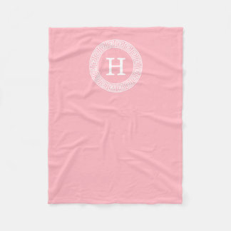 Anfängliches Monogramm für den weißen griechischen Fleecedecke