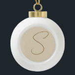 Anfängliches Monogramm mit klassischer Handschrift Keramik Kugel-Ornament<br><div class="desc">Diese Vorlage kann an alle beruflichen Beruf angepasst werden.</div>