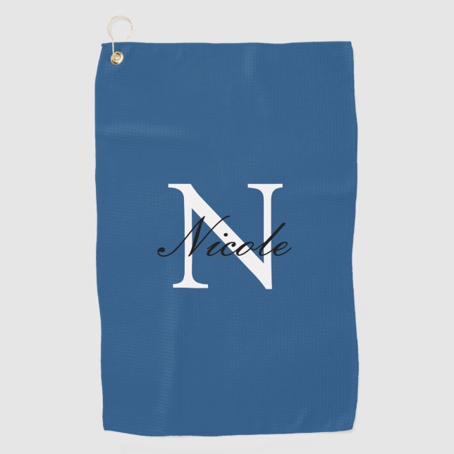 Anfängliches monogrammiertes handschriftliches eig golfhandtuch (Vorderseite)