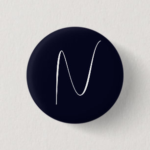 Anfängliches monogrammiertes handschriftliches pro button