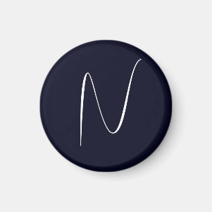 Anfängliches monogrammiertes handschriftliches pro magnet