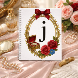 Anfangs J Personalisiertes Geschenk Elegant Regenc Notizbuch