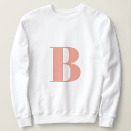 Anfangs Letter Monogram | Modern Stylish Peach Sweatshirt