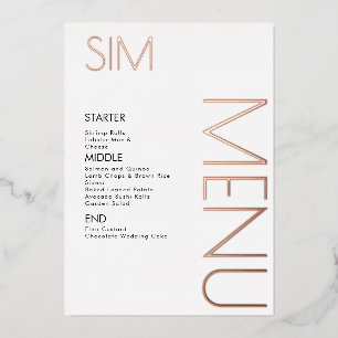 Anfangs-Logo Hochzeit gepresste Rosen-Gold-Speisek Folieneinladung