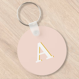 Anfangs Monogram Blush Pink Vintage Typography Schlüsselanhänger