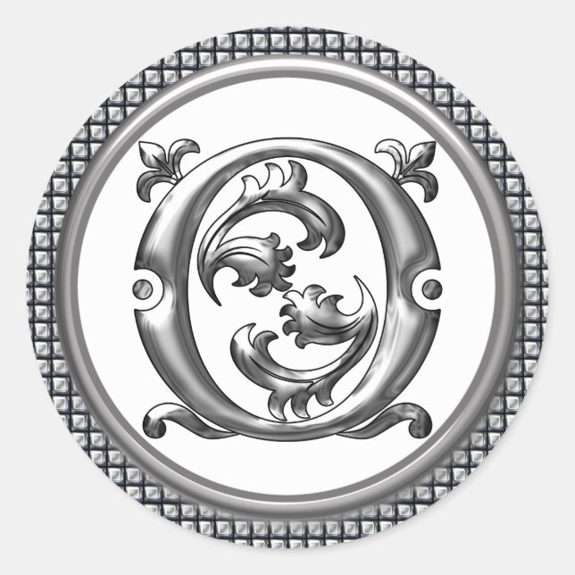 Anfangs- oder Rundaufkleber in Silber Runder Aufkleber (Vorderseite)