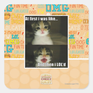 Anfangs war ich wie quadratischer aufkleber