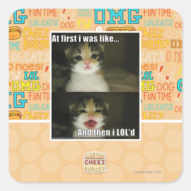 Anfangs war ich wie quadratischer aufkleber (Vorderseite)