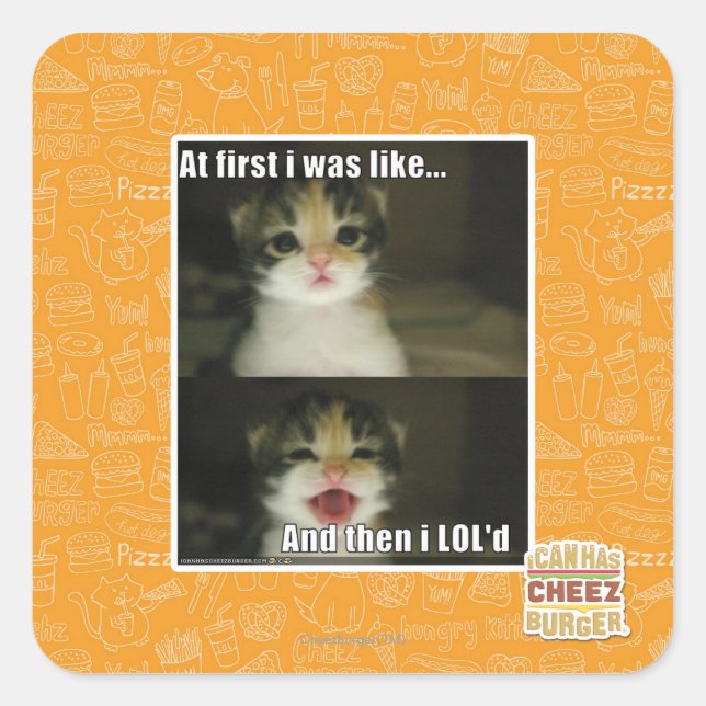 Anfangs war ich wie quadratischer aufkleber (Vorderseite)