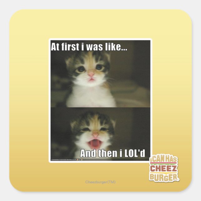 Anfangs war ich wie quadratischer aufkleber (Vorderseite)