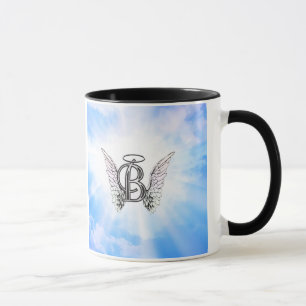Anfangsb Alphabetbuchstabe des Monogramms mit Tasse