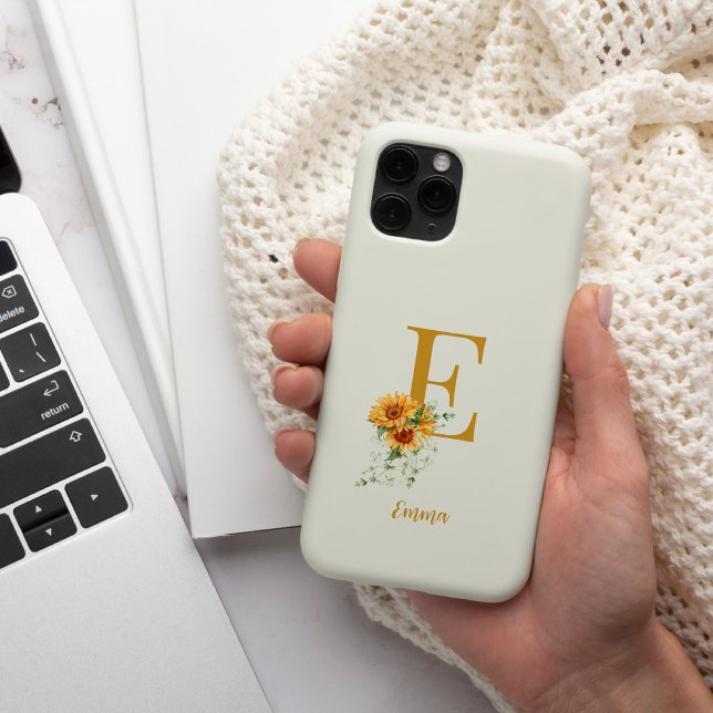 Anfangsbezeichnung Floral Monogramm personalisiert Case-Mate iPhone Hülle (Von Creator hochgeladen)