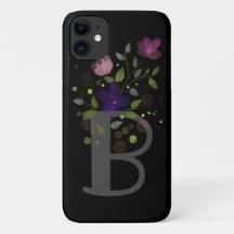 Anfangsbuchstabe B Plus Blumendesign