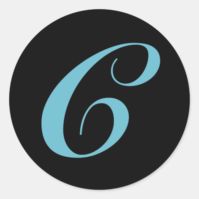 Anfangsbuchstabe C Runder Aufkleber (Vorderseite)