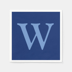 Anfangsbuchstabe Cornflower Blue   Sapphire Blue Serviette