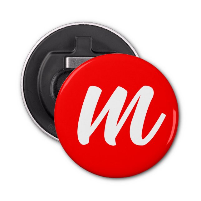 Anfangsbuchstabe der Roten Weißkalligraphie Flaschenöffner (Vorderseite)