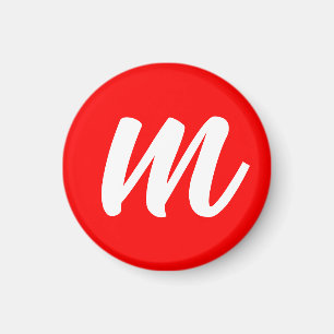 Anfangsbuchstabe der Roten Weißkalligraphie Magnet