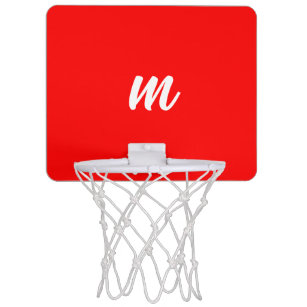 Anfangsbuchstabe der Roten Weißkalligraphie Mini Basketball Netz