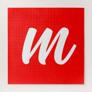 Anfangsbuchstabe der Roten Weißkalligraphie Puzzle