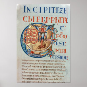 Anfangsbuchstabe "E" Et factum est Poster