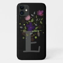 Anfangsbuchstabe E Plus Blumendesign