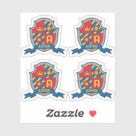 Anfangsbuchstabe Ein individuelle Name Löwe Wappen Aufkleber